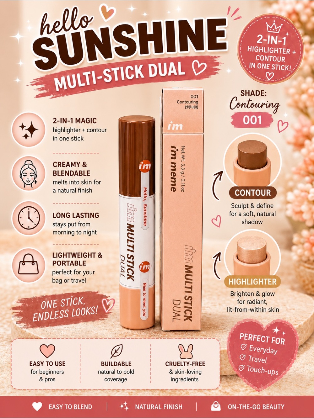✨ I’M MEME Multi Stick Dual – Contouring 001 ✨